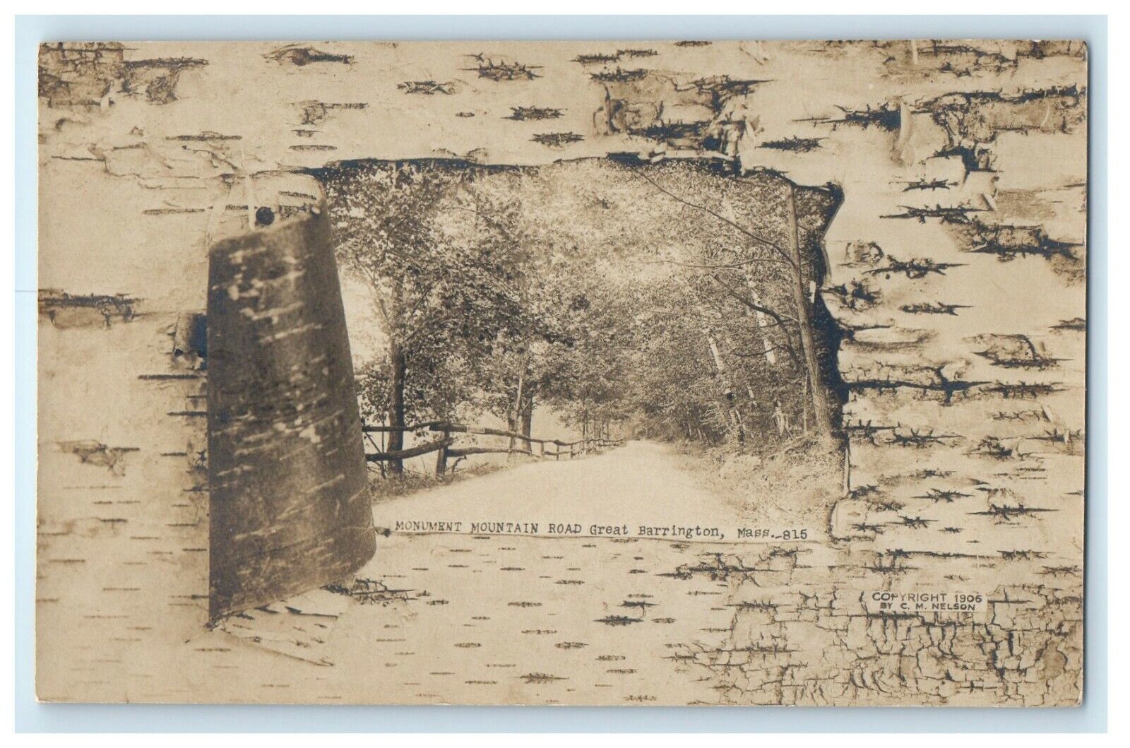 c1905 Monument Mountain Road Great Barrington MA RPPC Photo Antique Postcard