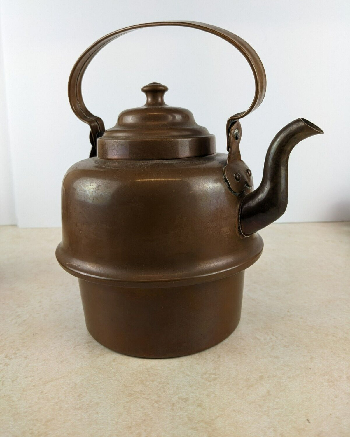 Vintage Tall Copper Tea Pot Kettle #2 on Copper Handle