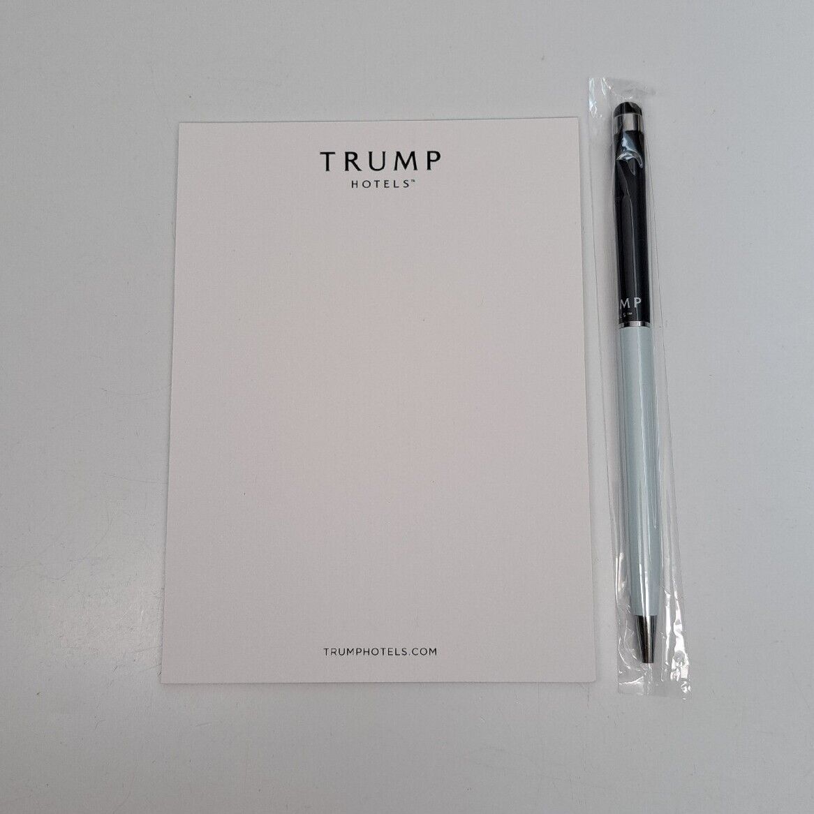 Trump Hotels Collectible Notepad & Stylus Pen Stationery Set RARE Retired Design