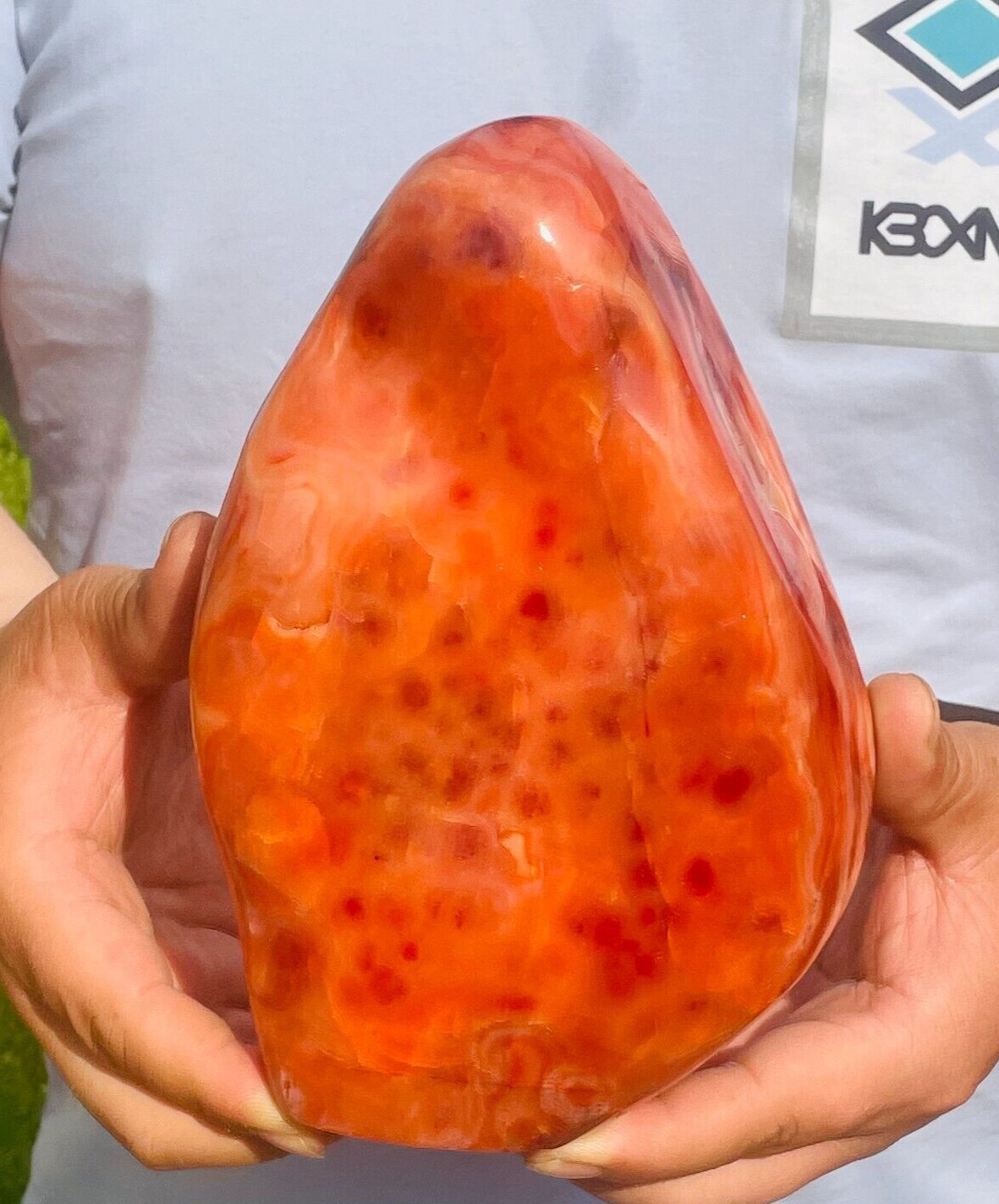 2100g Rare Natural Red agate Quartz Crystal Freeform Mineral Display Healing
