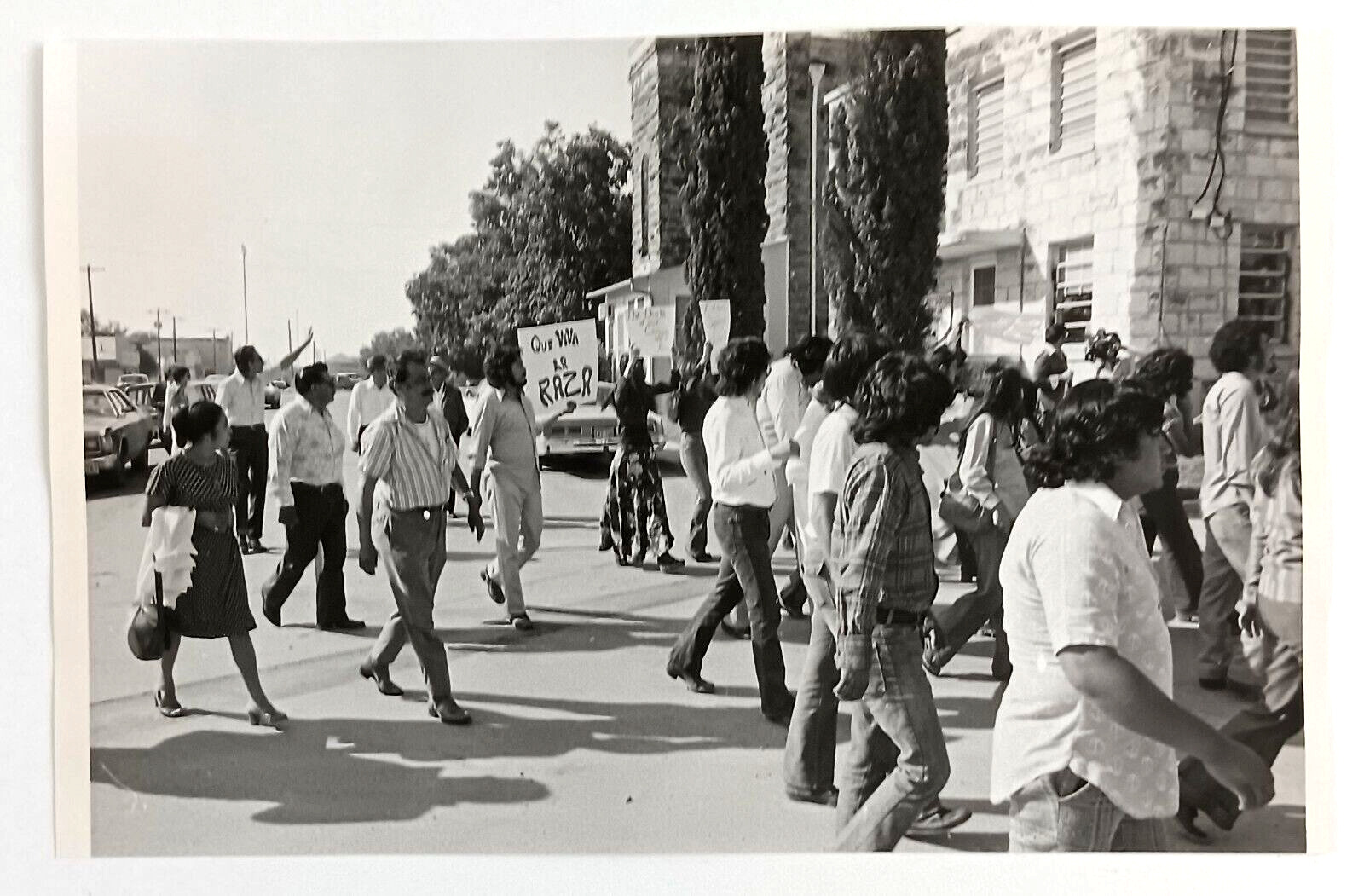 1970s Que Viva LA Raza Long Live Hispanophone Protest March Vintage Press Photo