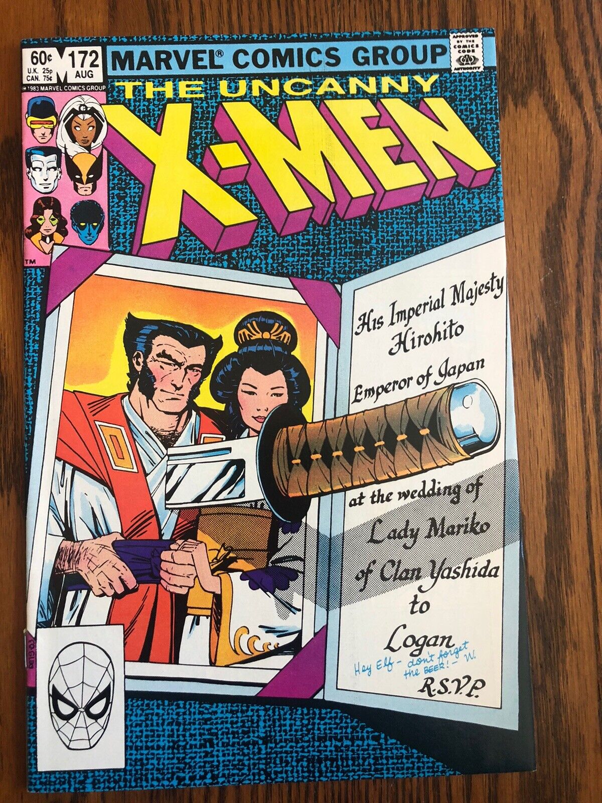 Marvel (1983) The Uncanny X-Men #172 Very Fine/Near Mint 9.0 Wolverine\'s Wedding