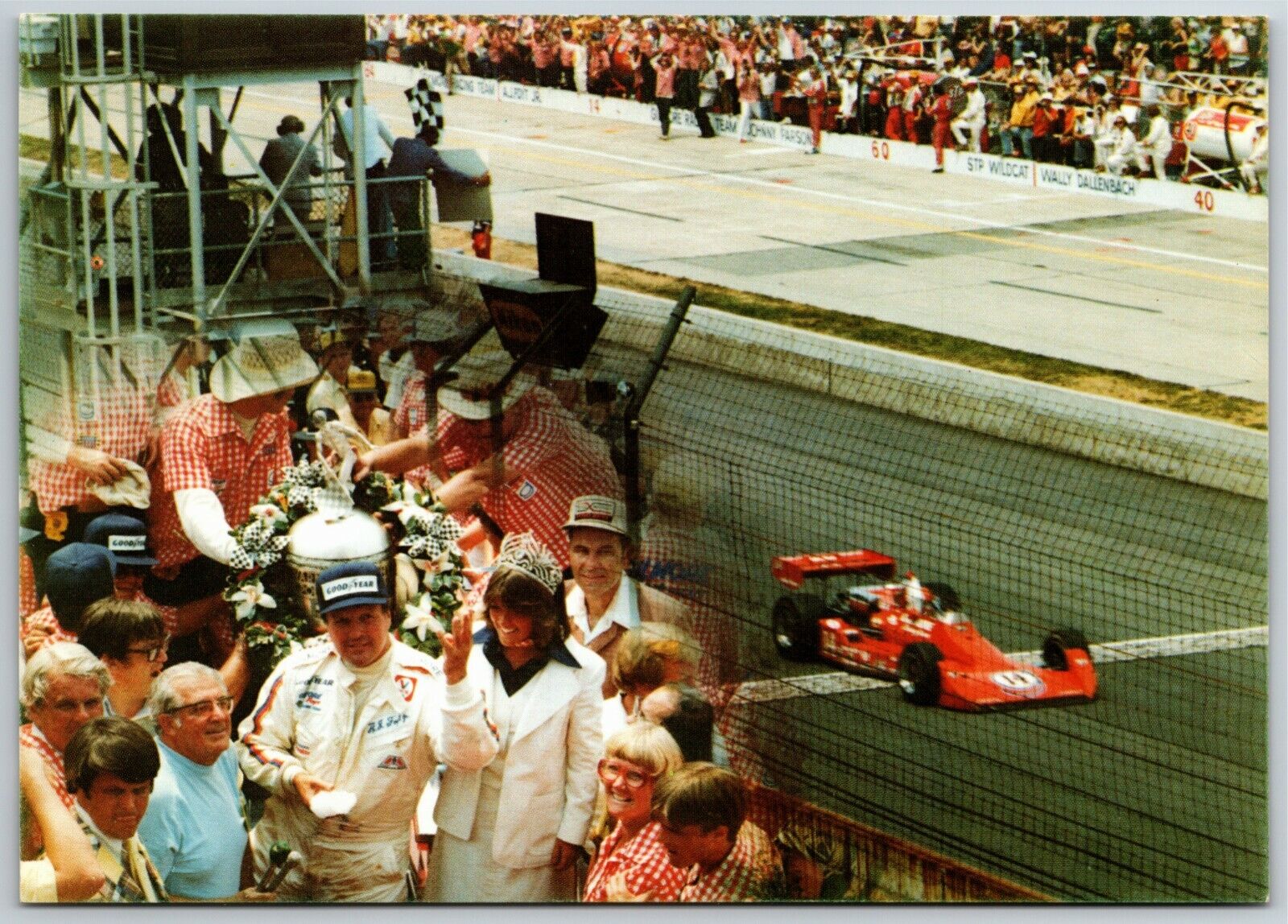 Vintage Oversized Indy 500 Postcard c1977 \