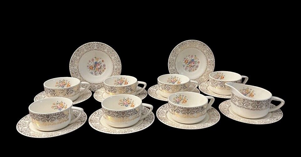 Rare Vintage Royal Heirloom China 18 Piece Tea Set