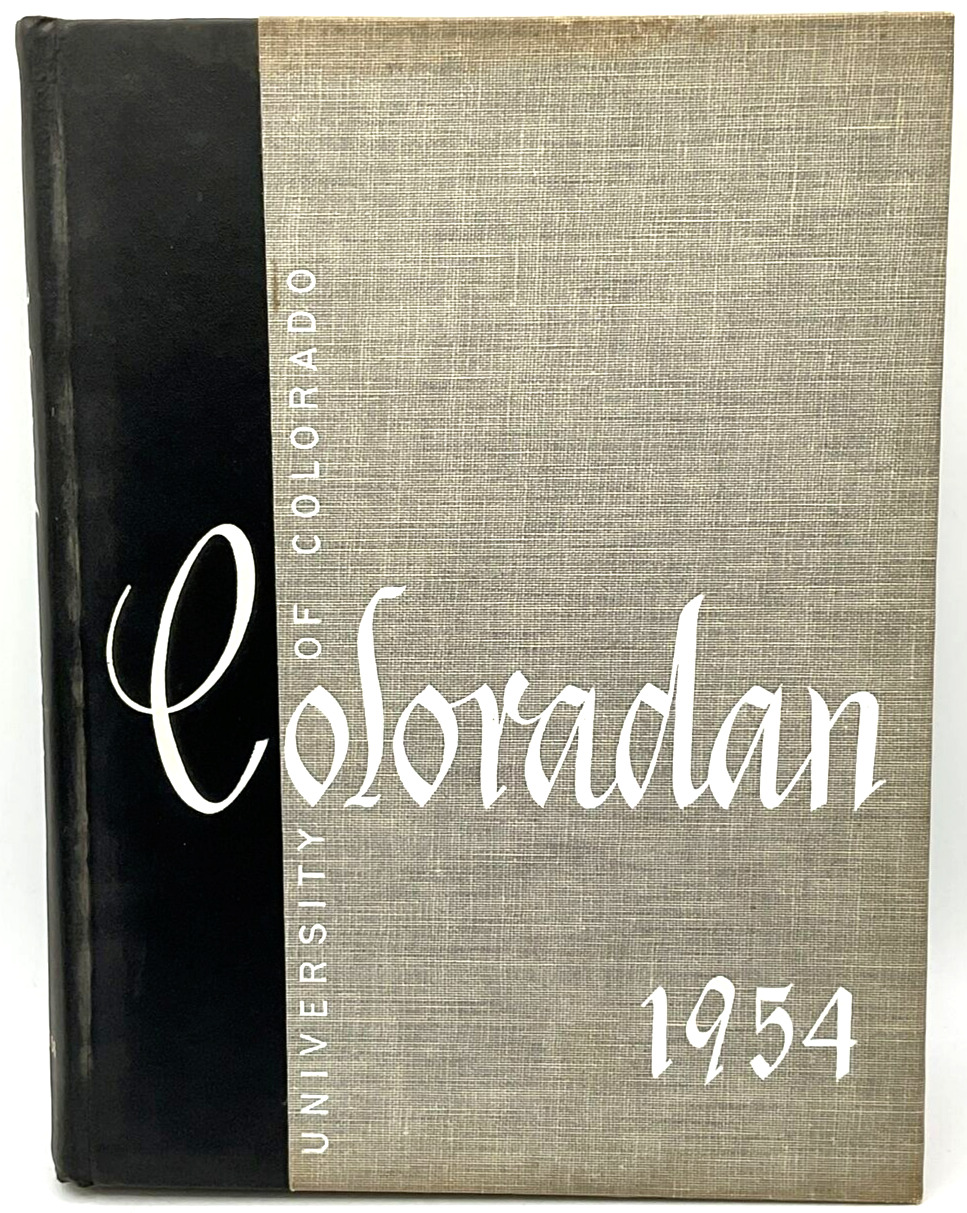 Vintage 1954 University of Colorado Coloradan Yearbook Annual Drama Sports Clubs