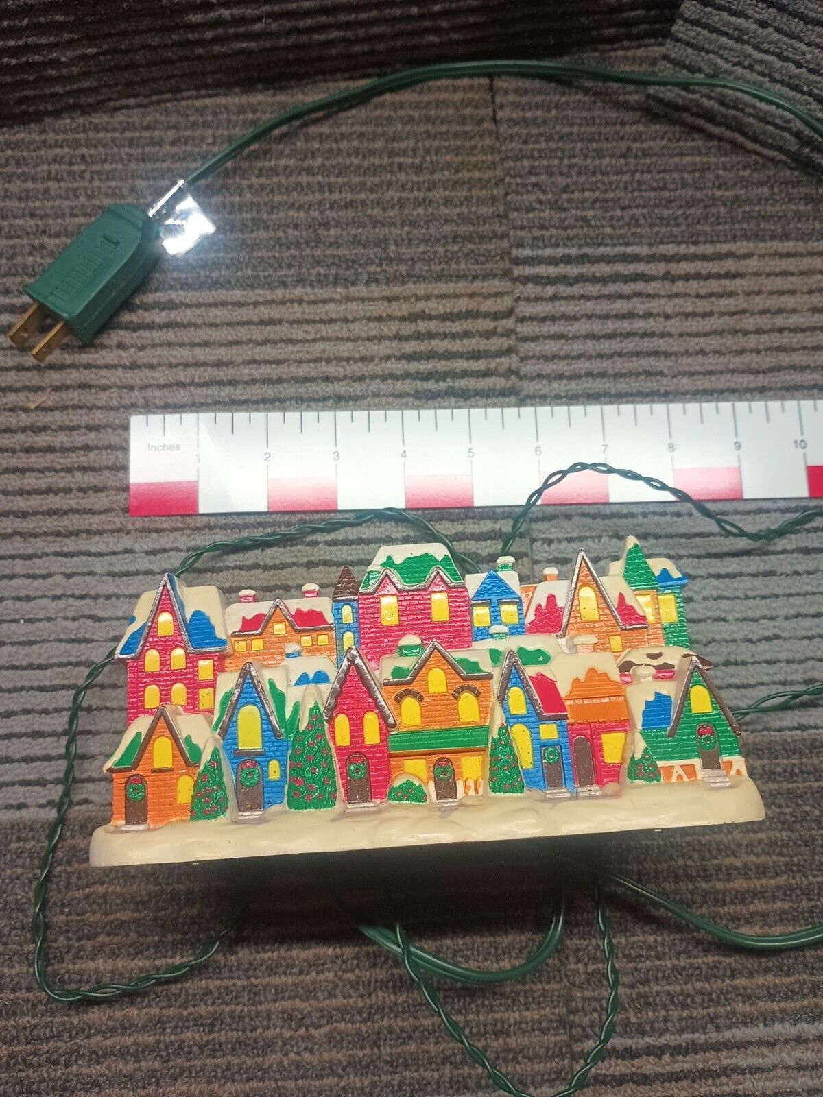 Vintage Noma Here Comes Santa Claus Lighted Musical House Unit Only Works