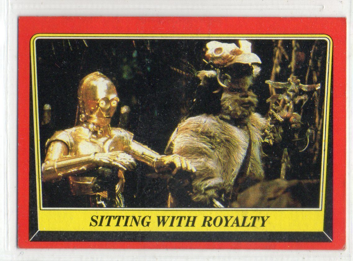 Sitting with Royalty 1983 Topps Return of the Jedi #82 EX b {0127