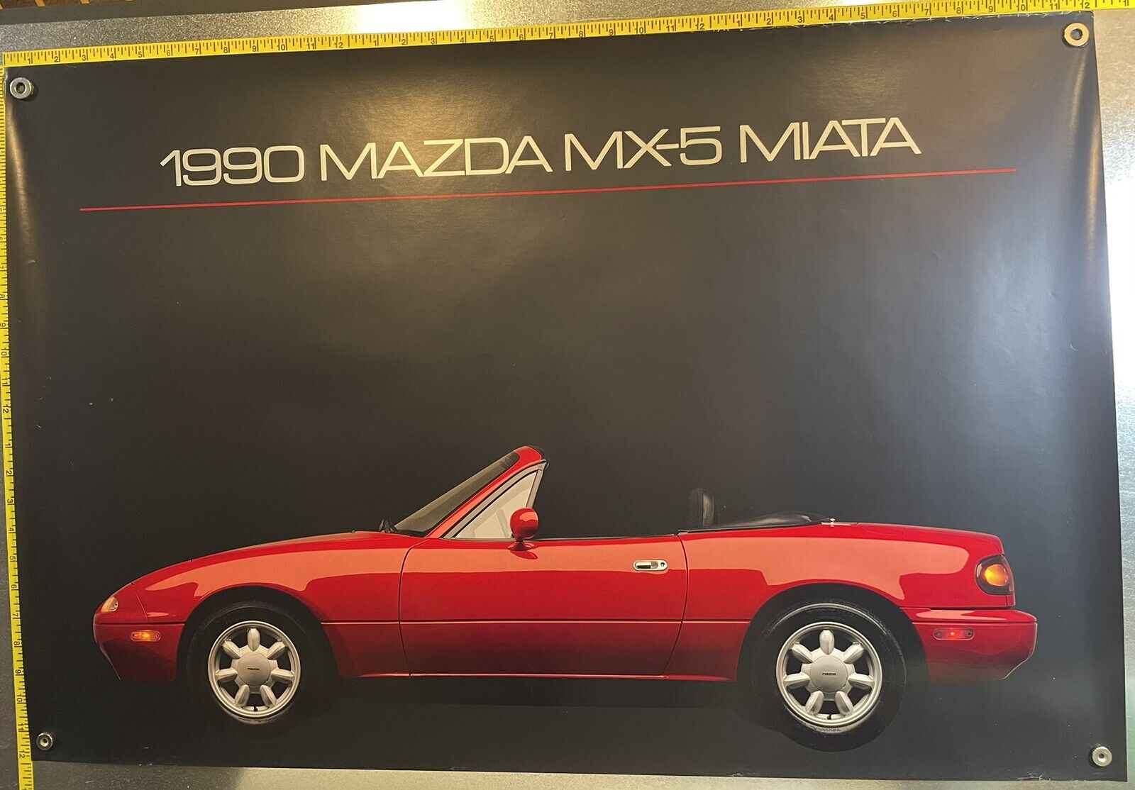 Vintage 1990 Mazda MX-5 Miata Original Poster NEW