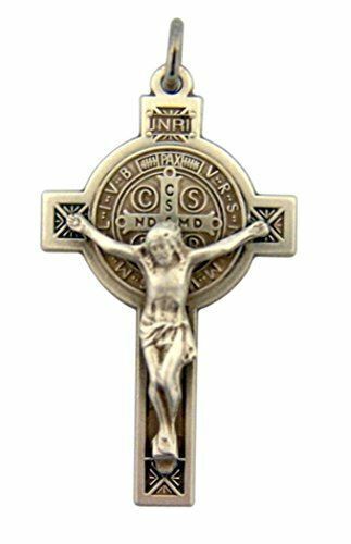 HMHReligiousMfg Sterling Silver Saint Benedict Protection Against Evil Crucifix
