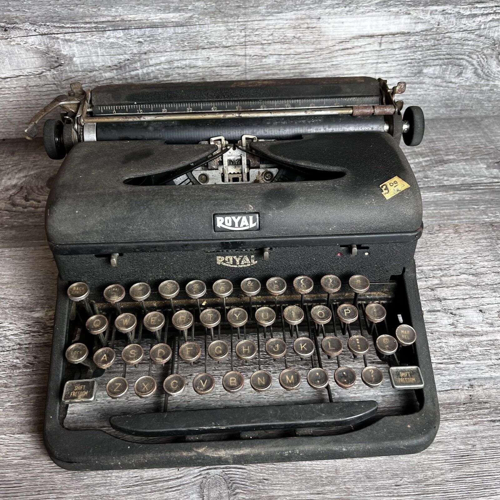Vintage Royal Arrow Hemingway Typewriter 1940’s Glass Keys