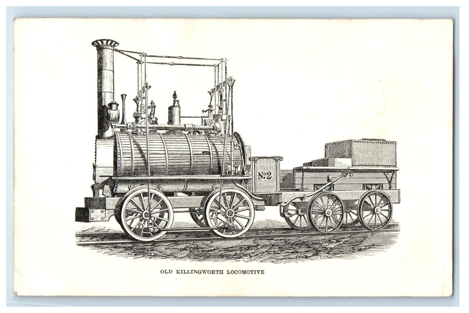 c1950\'s Old Killingworth Locomotive Train NO. 2 Unposted Vintage Postcard