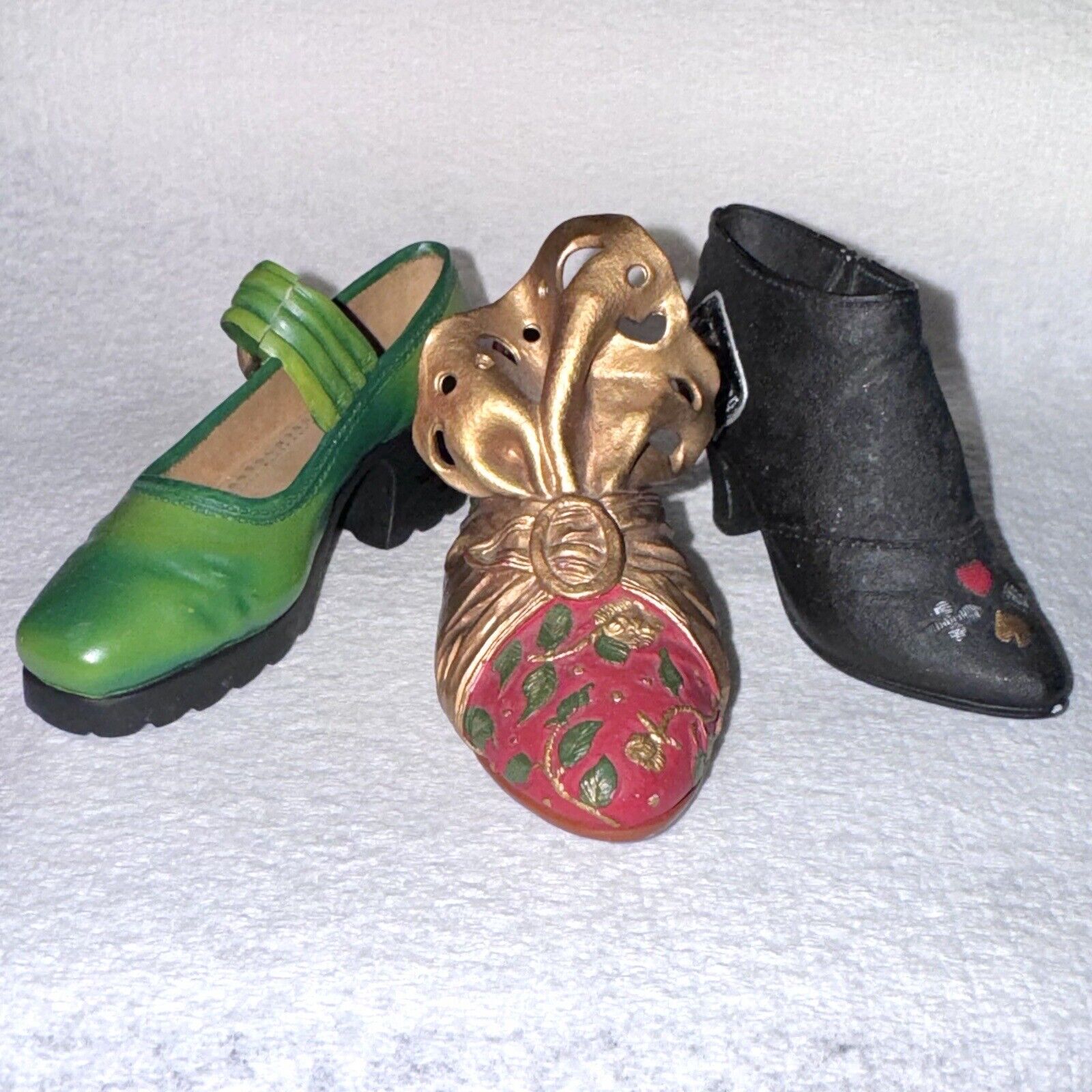 Vintage Mini Victorian Style Shoes from ‘Just The Right Shoe’ Lot of 3