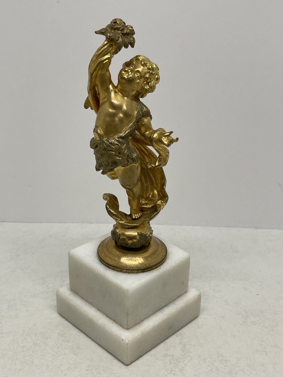 19th Century French Gilt Bronze Cherub