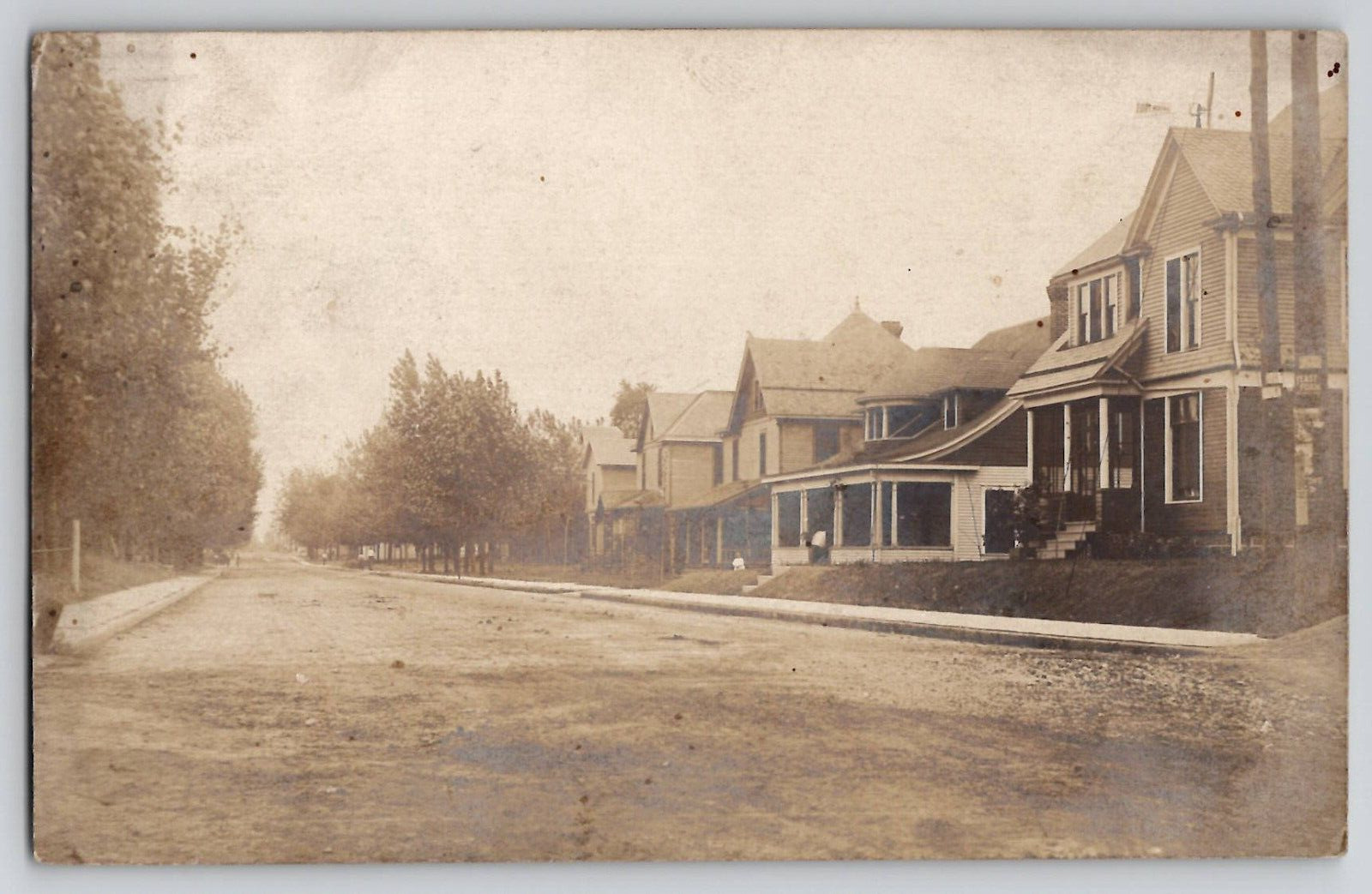 Mack North Cincinnati Ohio OH Neighborhood Street View RPPC Photo Postcard 1908