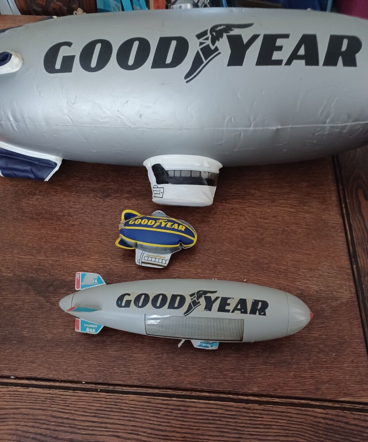 Vintage Goodyear blimp inflatable 32” + small Blimp and A  Model Blimp