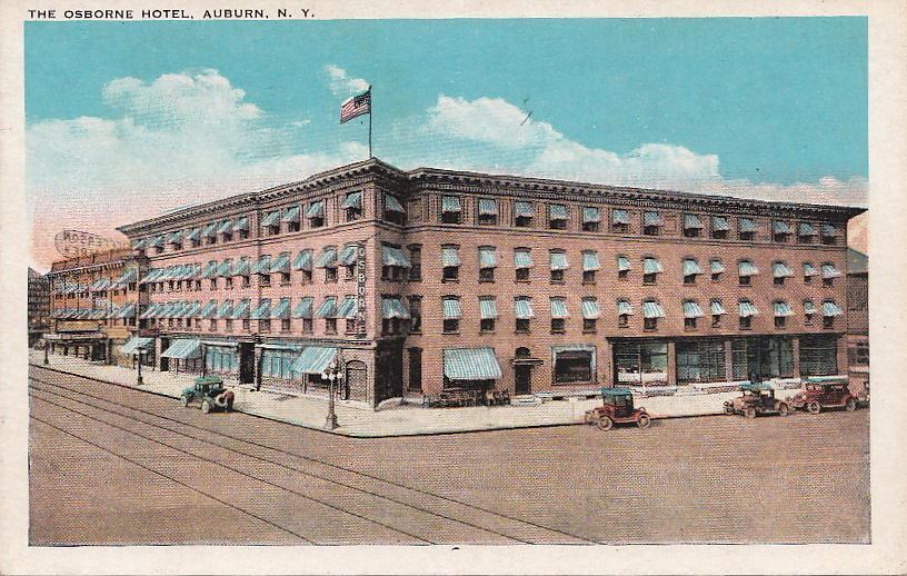  Postcard The Osborne Hotel Auburn NY 