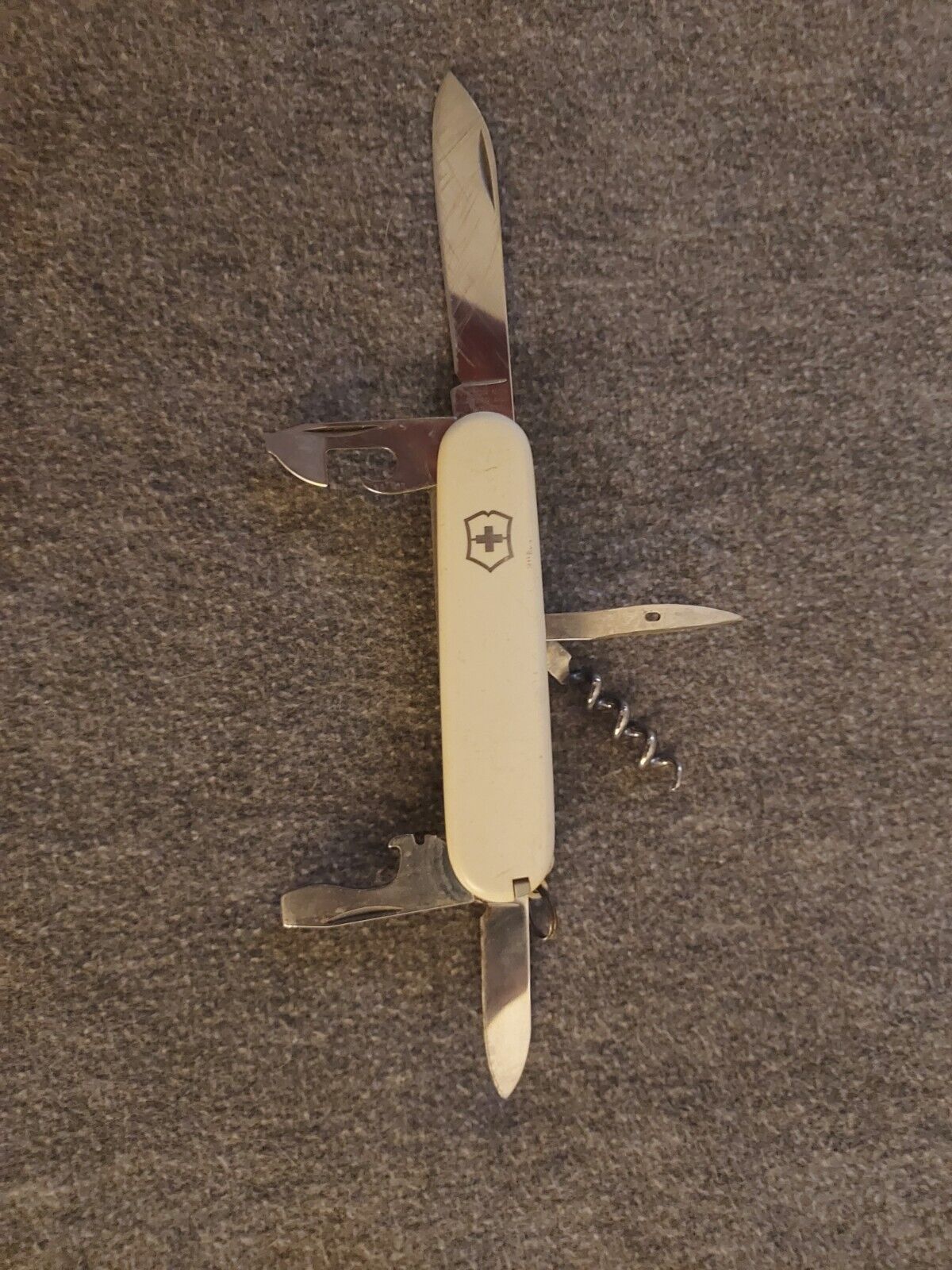 Rare Vintage White Victorinox 6 Tool Pocket Knife Officier Suisse