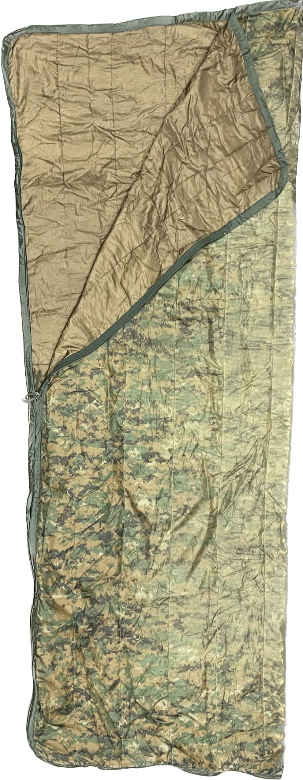 USGI Poncho Liner w/ Zipper USMC Woodland Marpat Woobie Blanket or Sleeping Bag