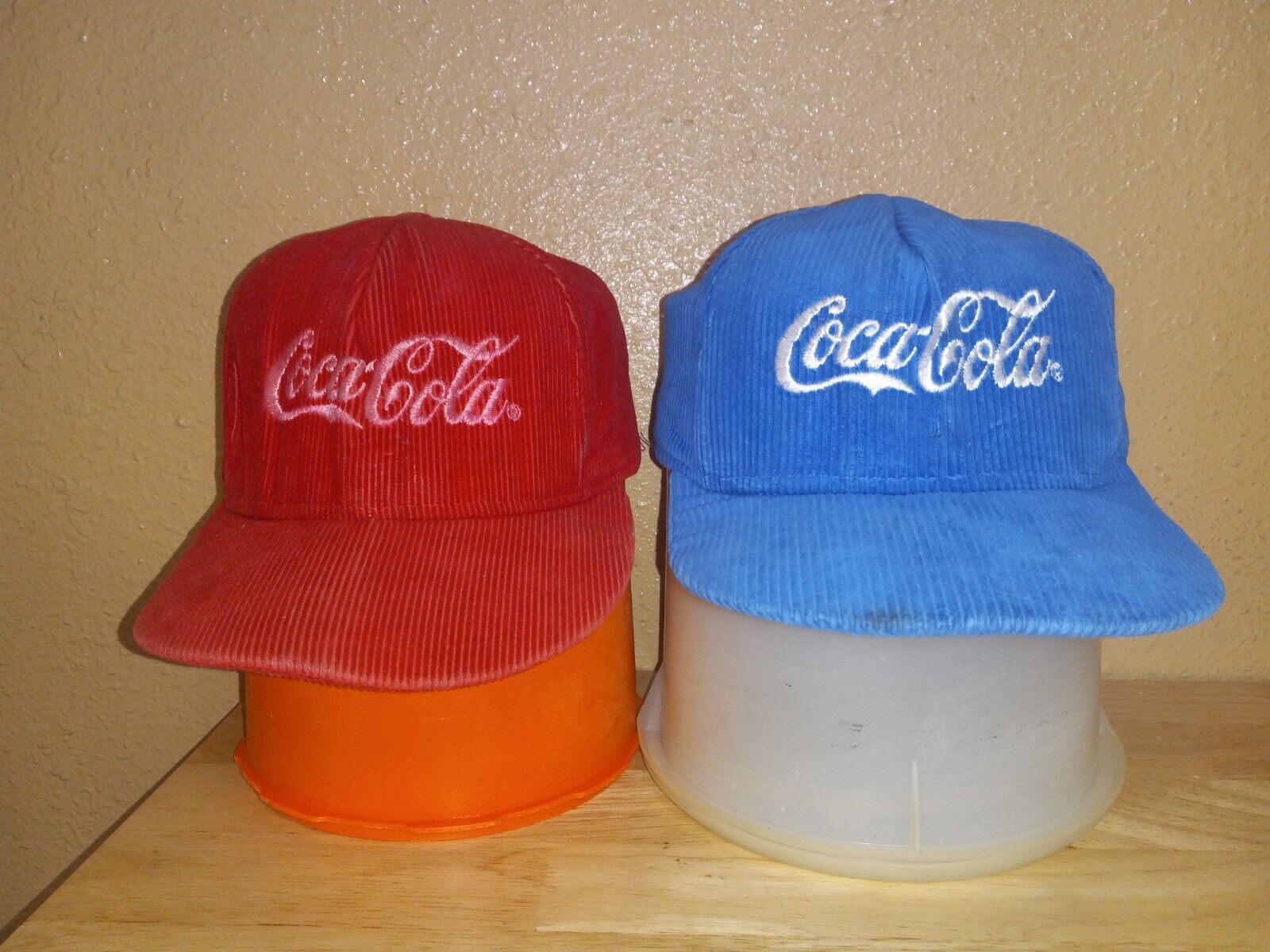 Vintage Coca-Cola Red & Blue Corduroy Snap Back Made In USA