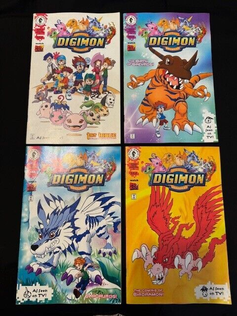 Digimon Comic Book Lot (4) - 2000 - Dark Horse (#1 - #4)