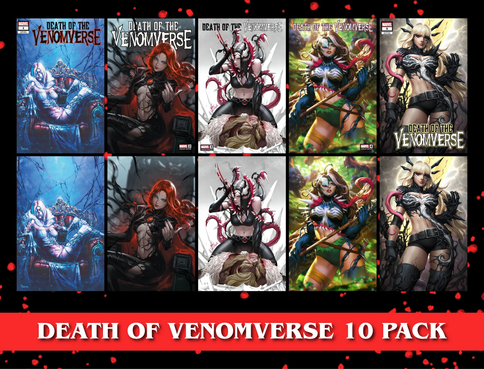 [10 PACK TRADE & VIRGIN] DEATH OF THE VENOMVERSE #1, #2, #3, #4, #5 UNKNOWN COMI