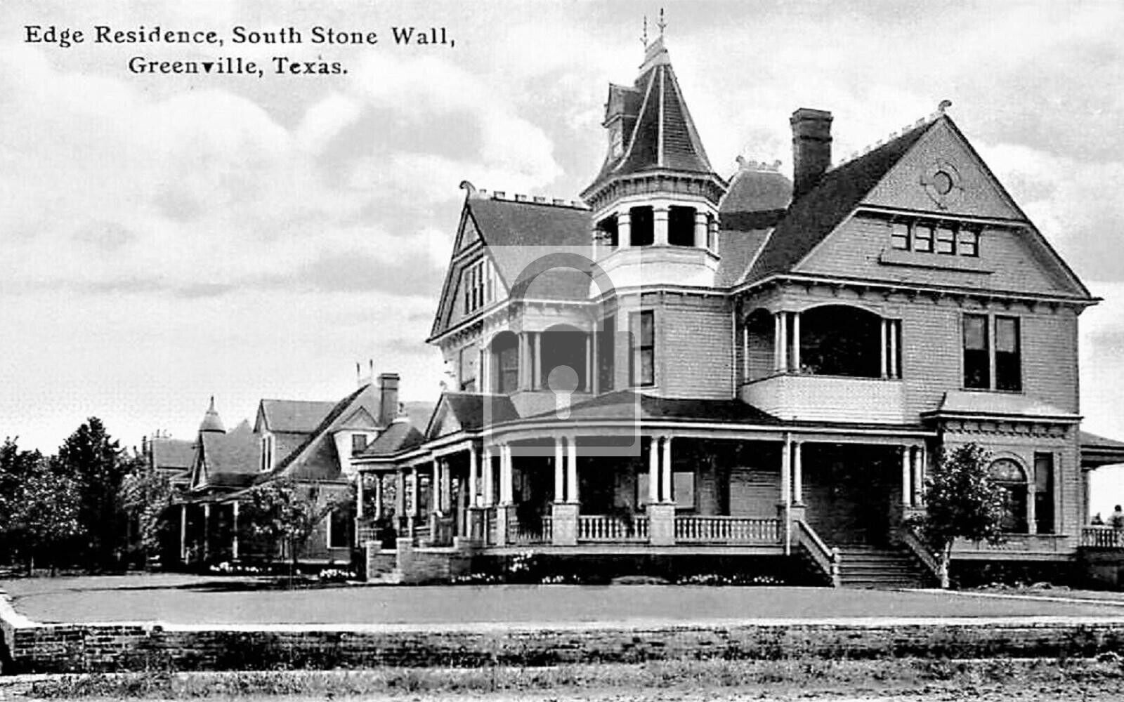 Edge Residence South Stone Wall Greenville Texas TX Reprint Postcard