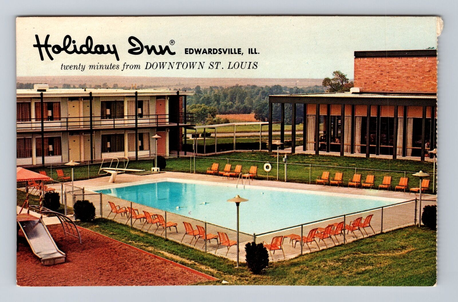 Edwardsville IL-Illinois, Holiday Inn, Advertisement, Antique, Vintage Postcard