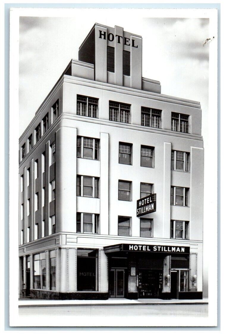c1940\'s Hotel Stillman Building Ocean Blvd Long Beach CA RPPC Photo Postcard