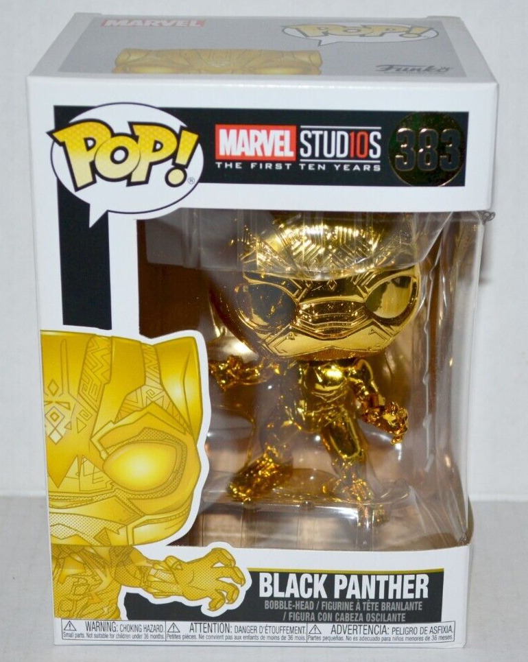 Funko POP Disney Marvel Studios Black Panther #383 Vinyl Figure Gold Chrome🔥