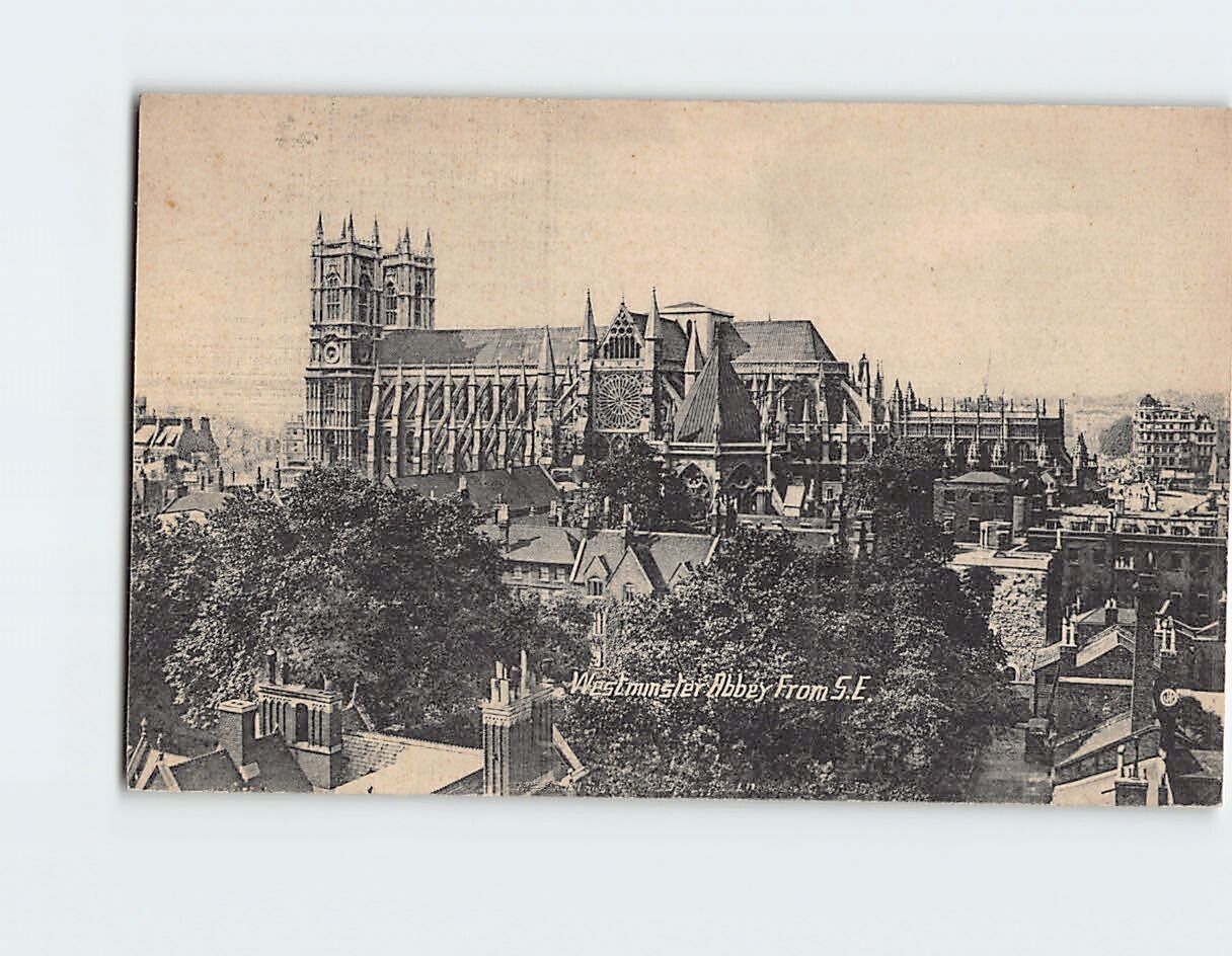 Postcard Westminster Abbey From South East London England USA