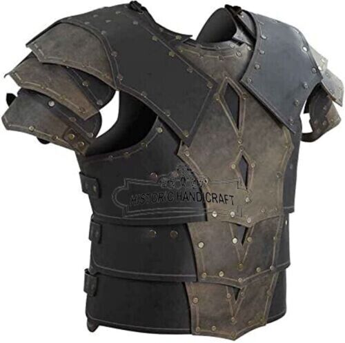 Medieval Dark Breastplate Chest Armor Leather Cuirass knight Jacket gift new