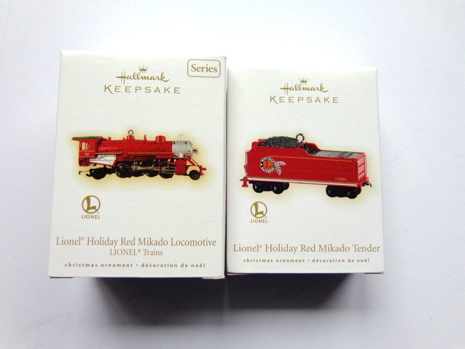 Vintage 2 Pc Lot Hallmark Keepsake Lionel Train Ornaments Pre-Owned w/Boxes #5