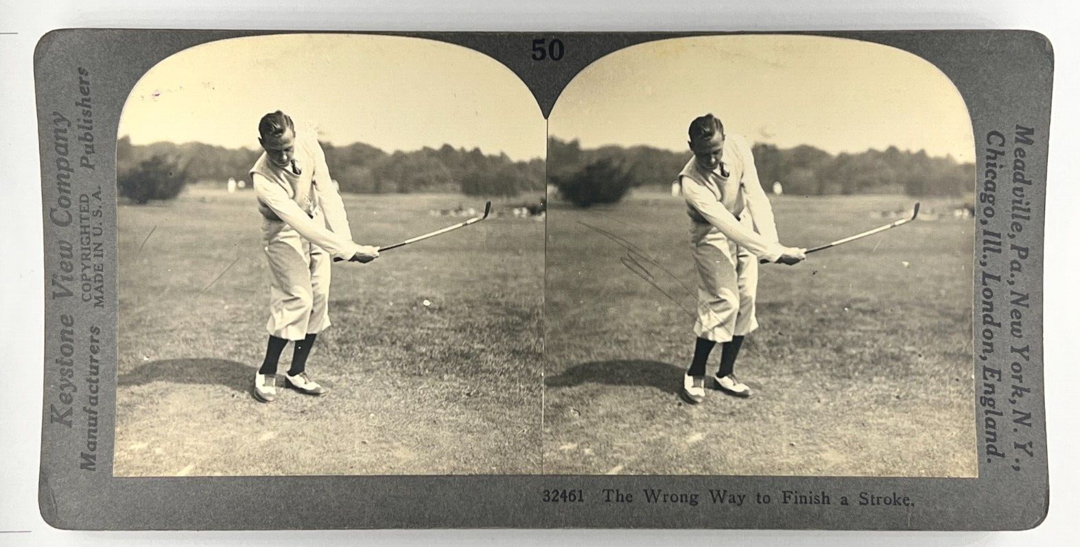 Rare 1929 Keystone Golfer \