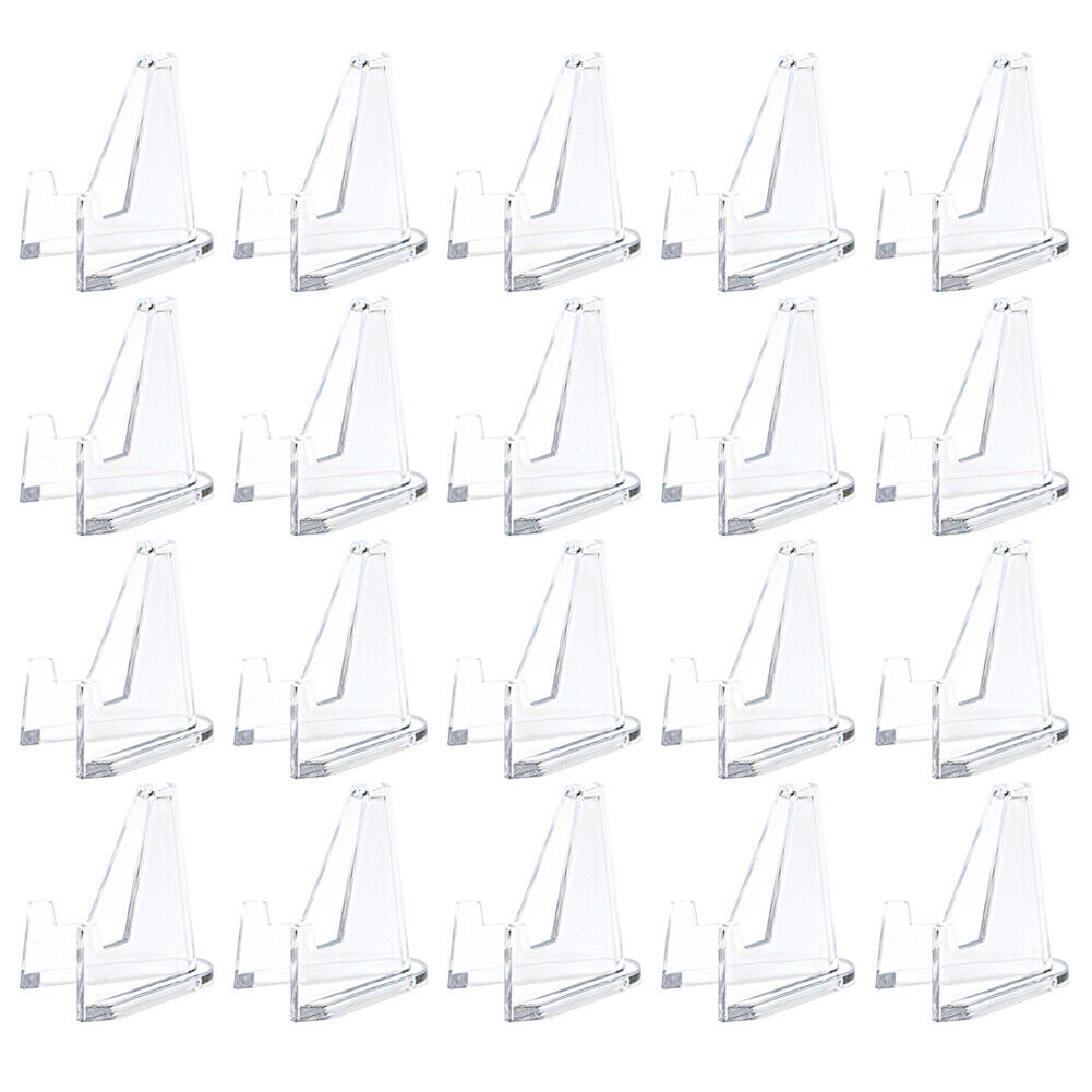 US 20-40 Pack STANDS EASEL for Coin Small Knives Challenge Holders CLEAR ACRYLIC