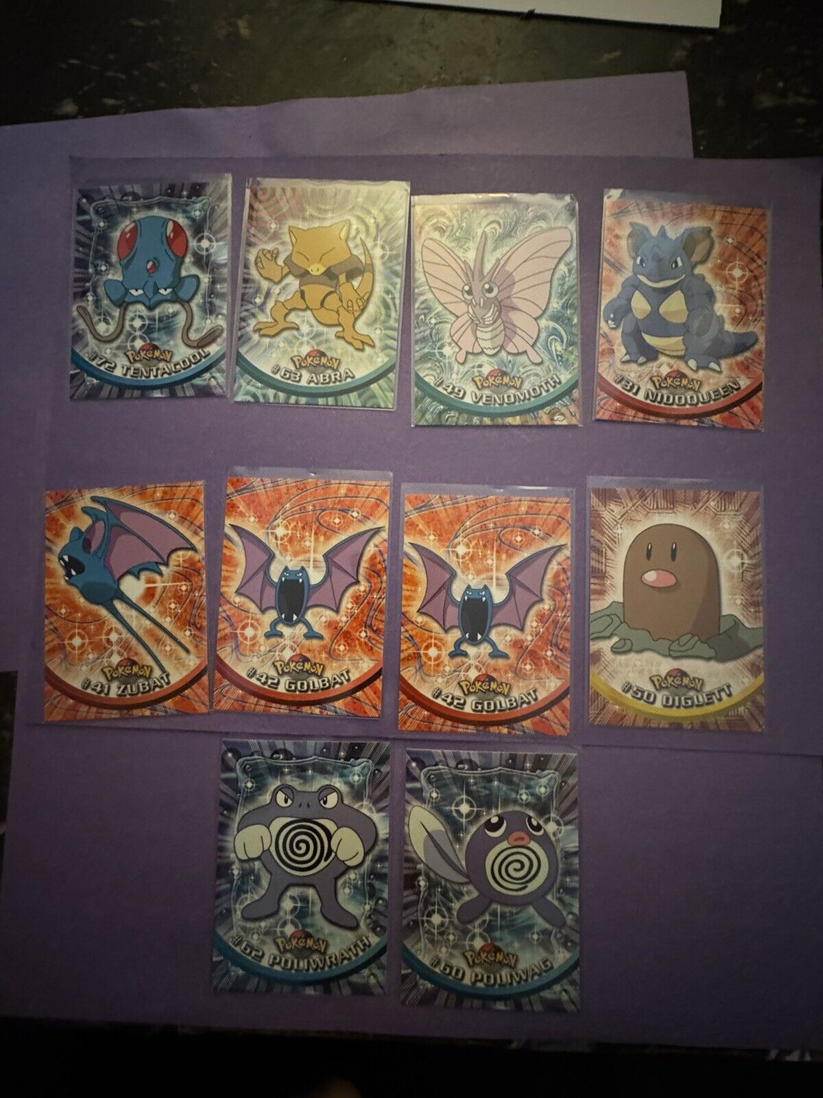 Pokemon Card Topps TV Animation Edition Series  10 Card Lot Poliwrath Nidoqueen+