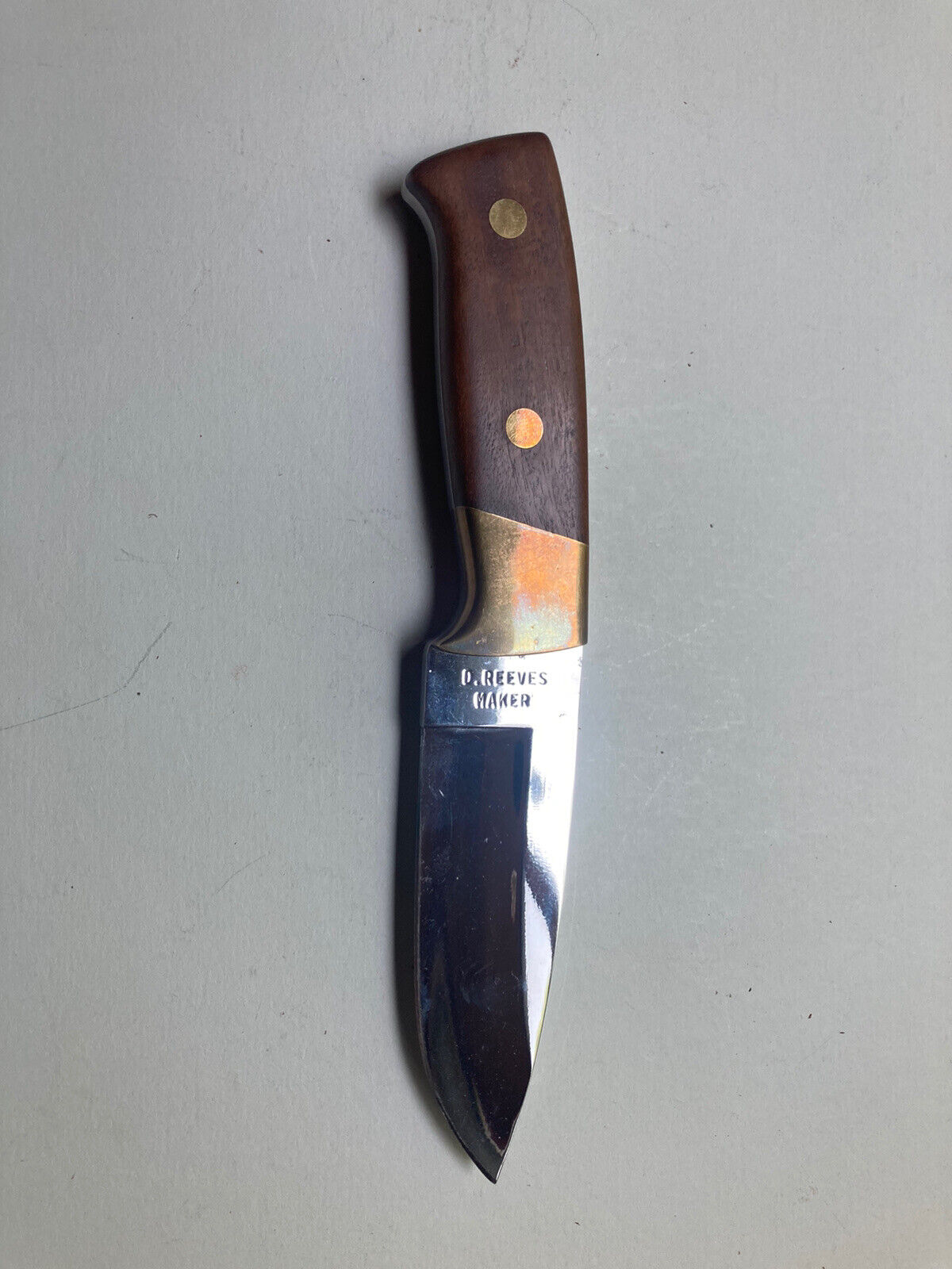 Vintage Custom  D. Reeves Maker    Hunting Knife  - No Sheath