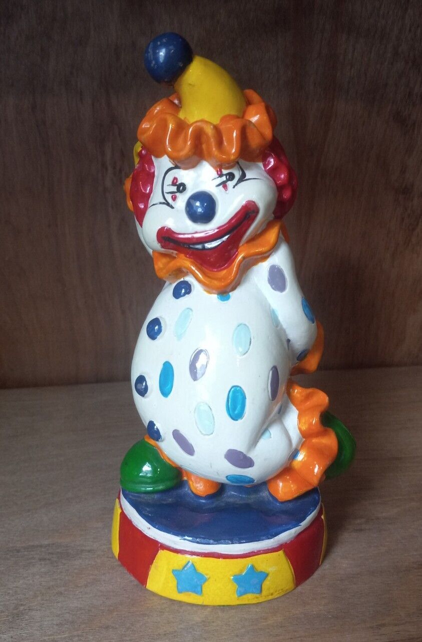 Vintage Happy Clown Piggy Bank, Coin Bank Made In Taiwan, Bright Colors