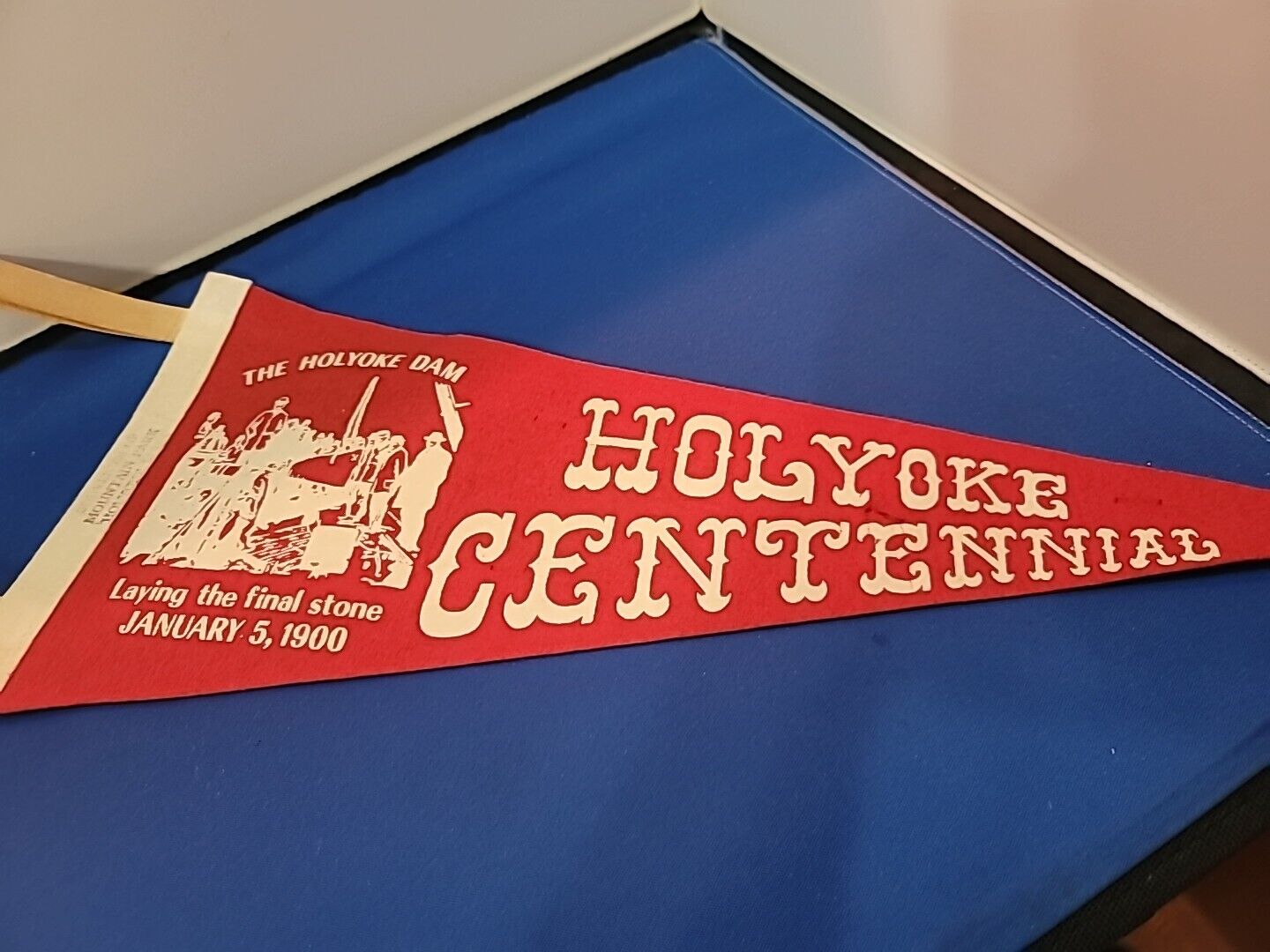 Vintage Felt Pennant Holyoke Centennial The Holyoke Dam