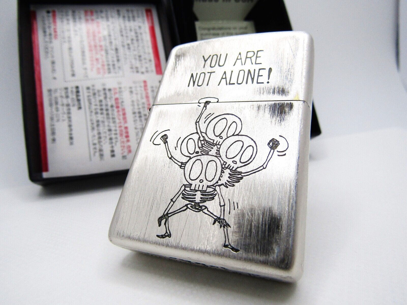 Funny Skull Etching You are not alone Zippo 2019 MIB