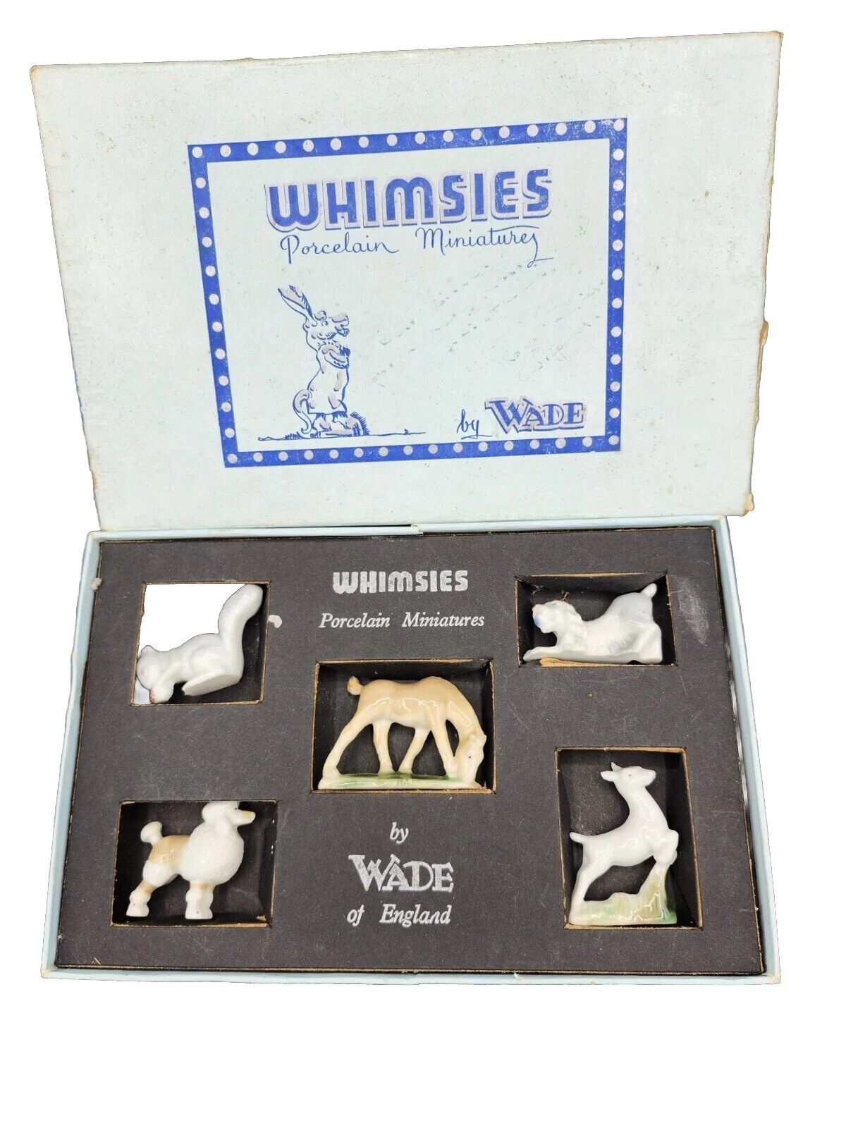Vintage 1953 WADE WHIMSIES SET #1 RARE  5 Piece Set With Original Box England