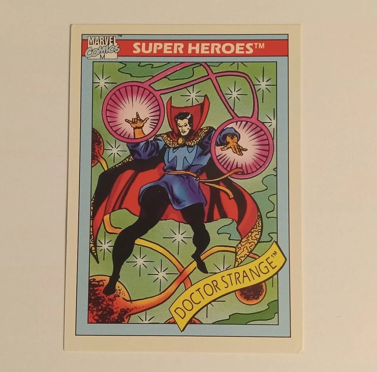 1990 Marvel Super Heroes Trading Card Series 1 Impel - Doctor Strange #34 