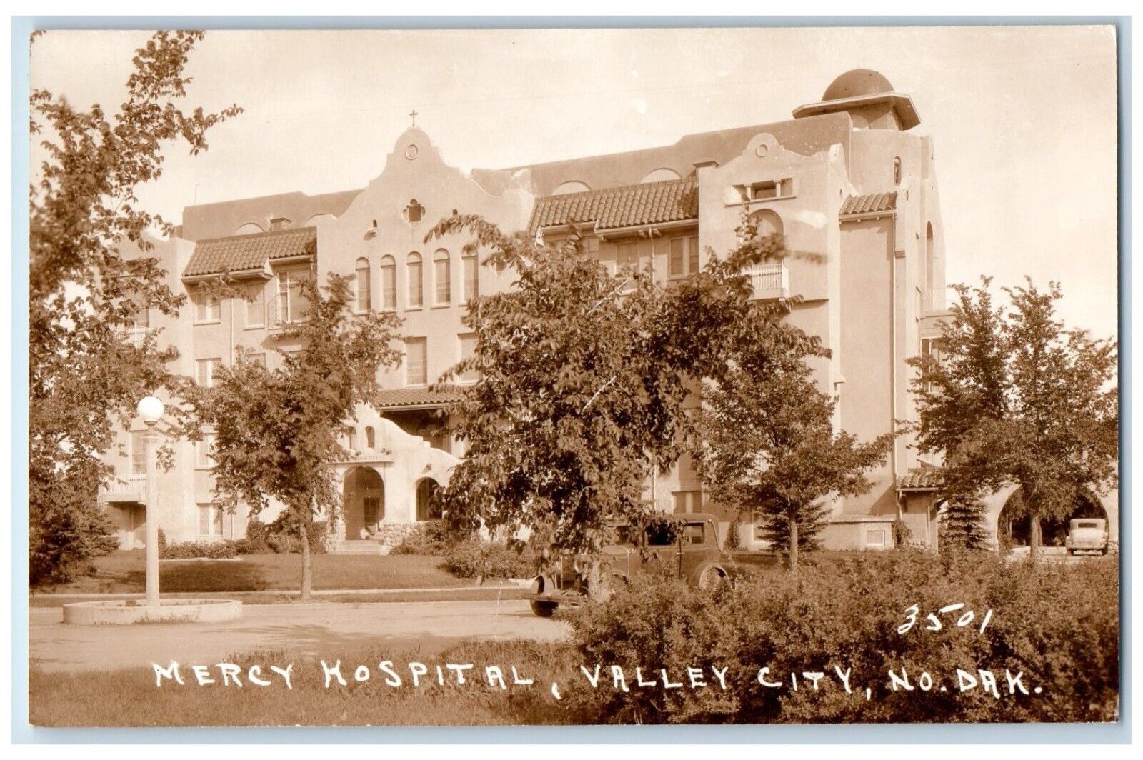 c1950\'s Mercy Hospital Building Valley City North Dakota ND RPPC Photo Postcard