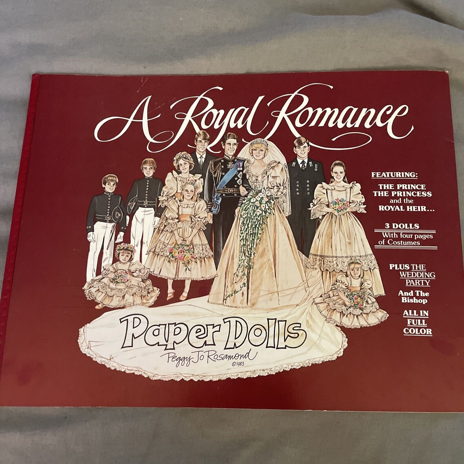 A Royal Romance Paper Dolls by Peggy Jo Rosamond #1983 #Diana #Charles #Royals