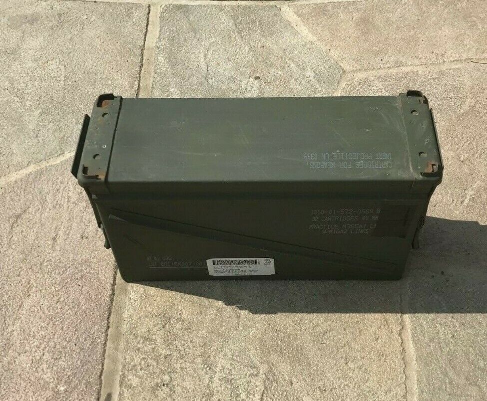 2 each Military Surplus 40mm PA-120 Large Ammo Can Box