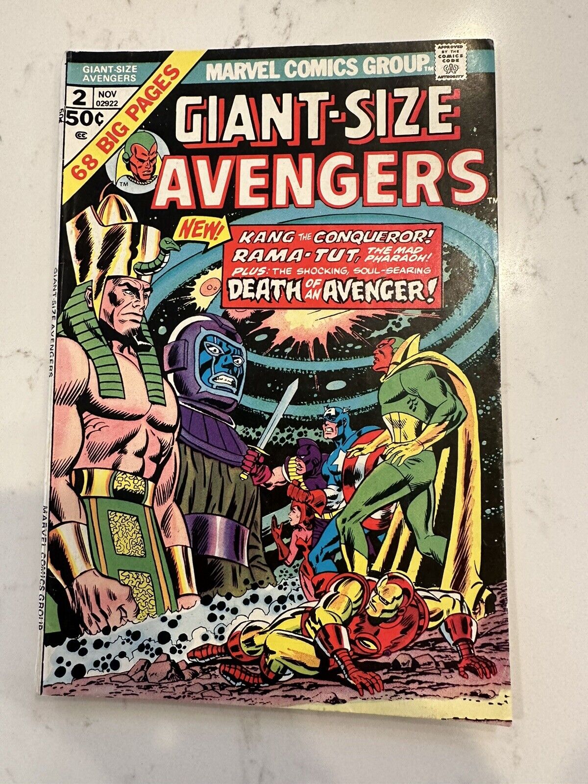 Giant-Size Avengers #2 (1975) Death of Swordsman FN- 5.5