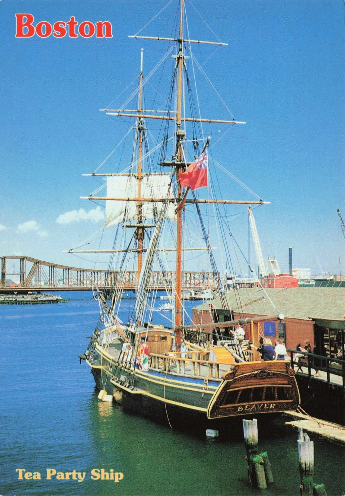 Postcard Boston Tea Party Ship, Boston, Massachusetts MA Vintage
