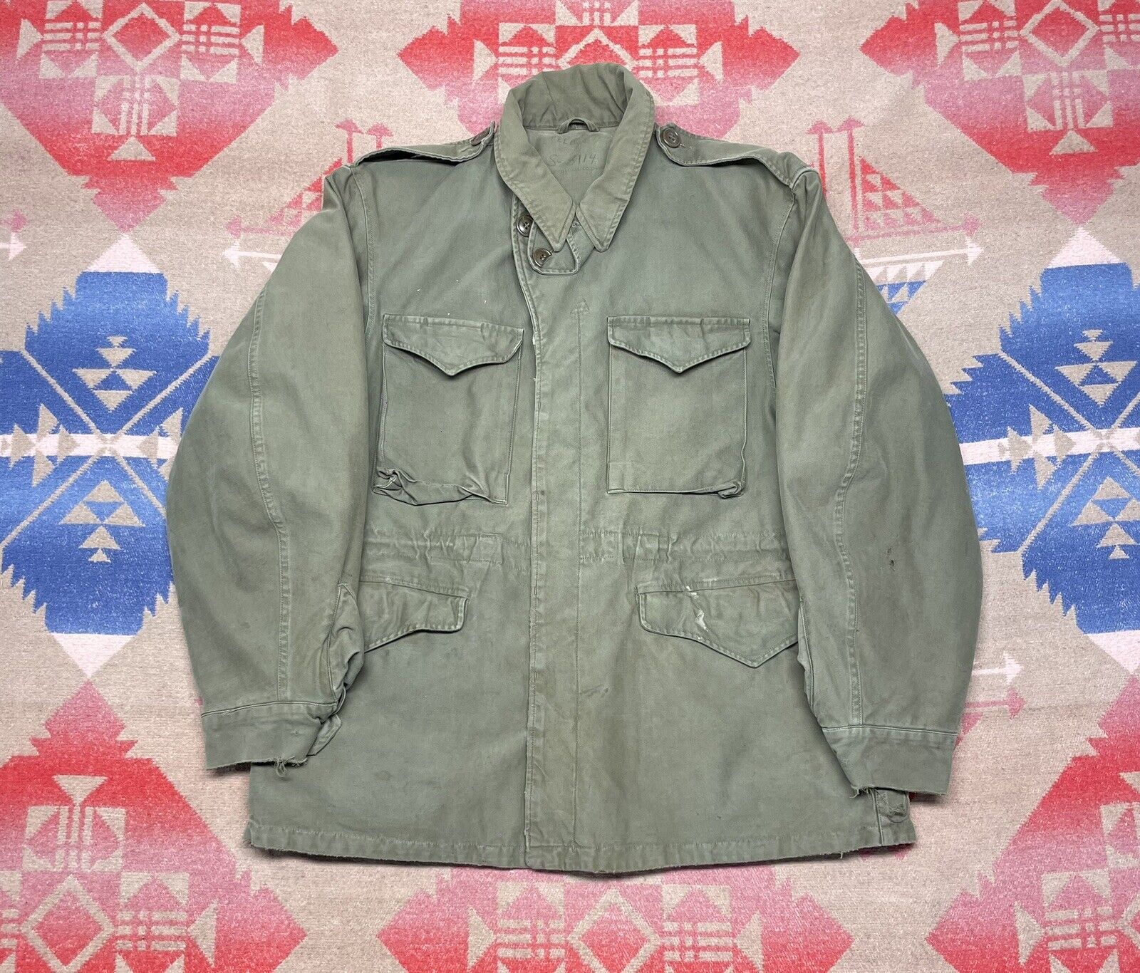 Vintage 1940s WWII US Army M43 Field Jacket Cold Weather