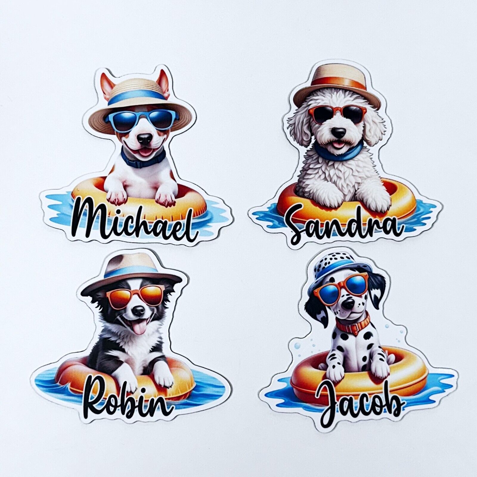 Puppy Dog Vacation Cruise Door Wall Magnet, Carnival Floatie Sunglasses Hat