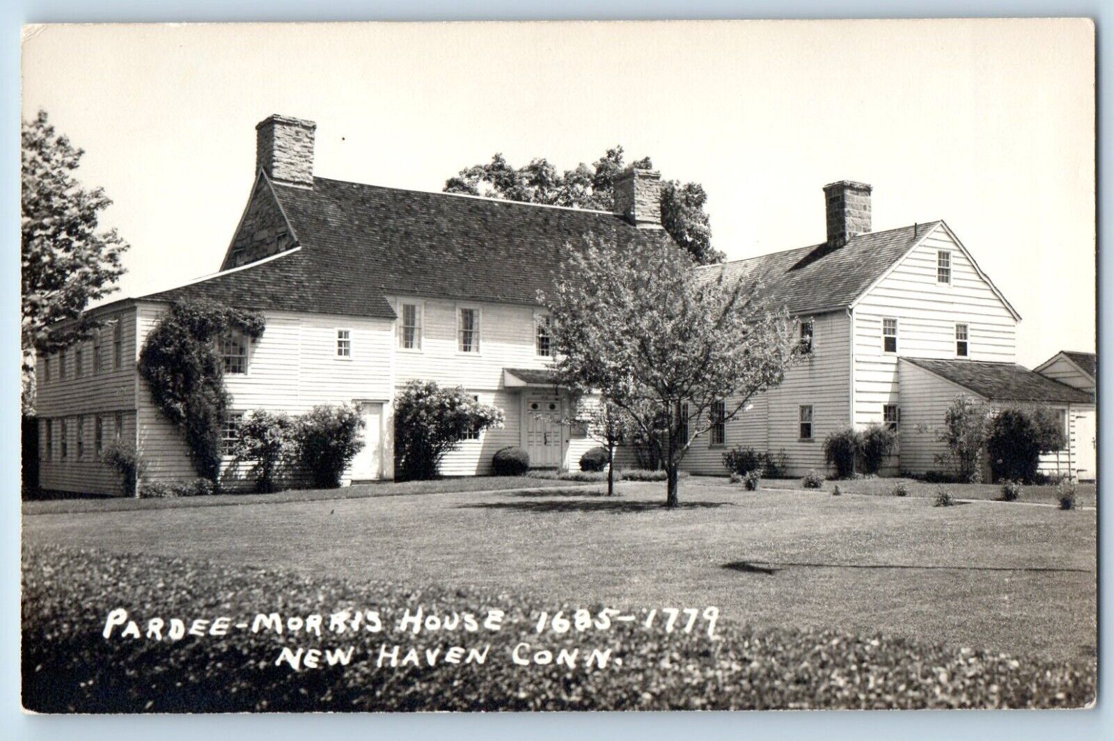 New Haven Connecticut CT Postcard RPPC Photo Pardee Morris House c1940\'s Vintage