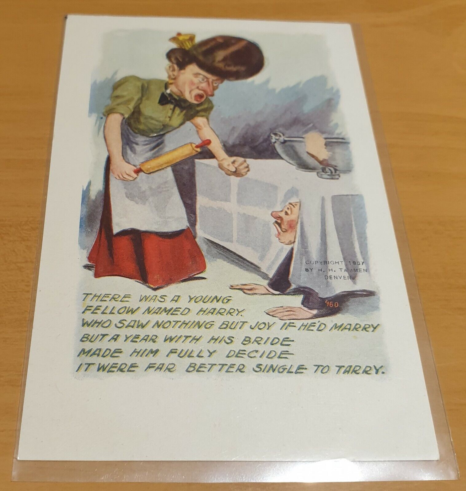 Antique Embossed Postcard H. H. Tammen Denver Marriage Humor 1907 Unposted